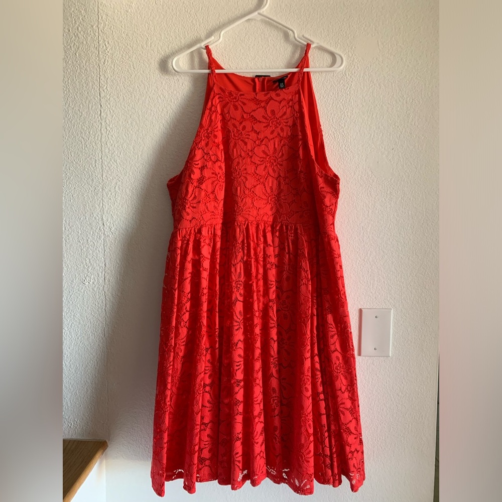 Torrid knee length red/coral dress